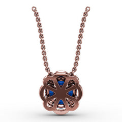 Love in Bloom Sapphire and Diamond Pendant 