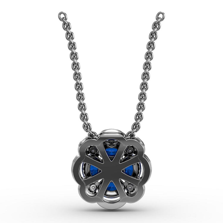 Love in Bloom Sapphire and Diamond Pendant 