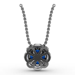 Love in Bloom Sapphire and Diamond Pendant 
