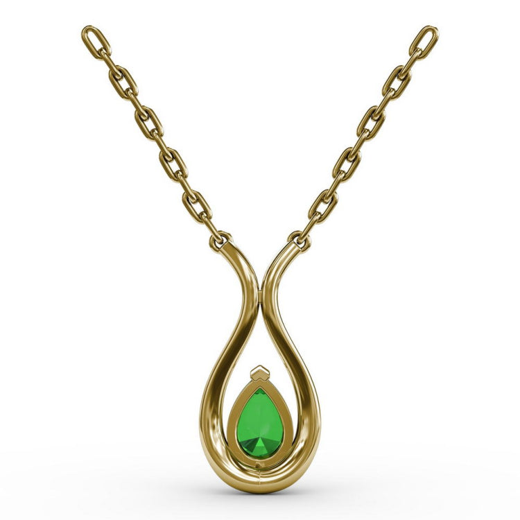 Feel The Love Emerald and Diamond Pendant