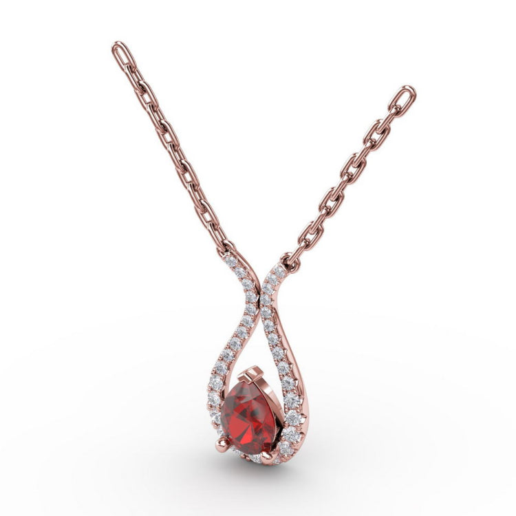 Feel The Love Ruby and Diamond Pendant