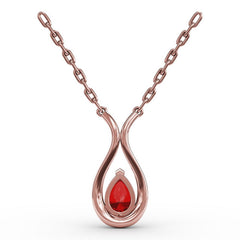 Feel The Love Ruby and Diamond Pendant