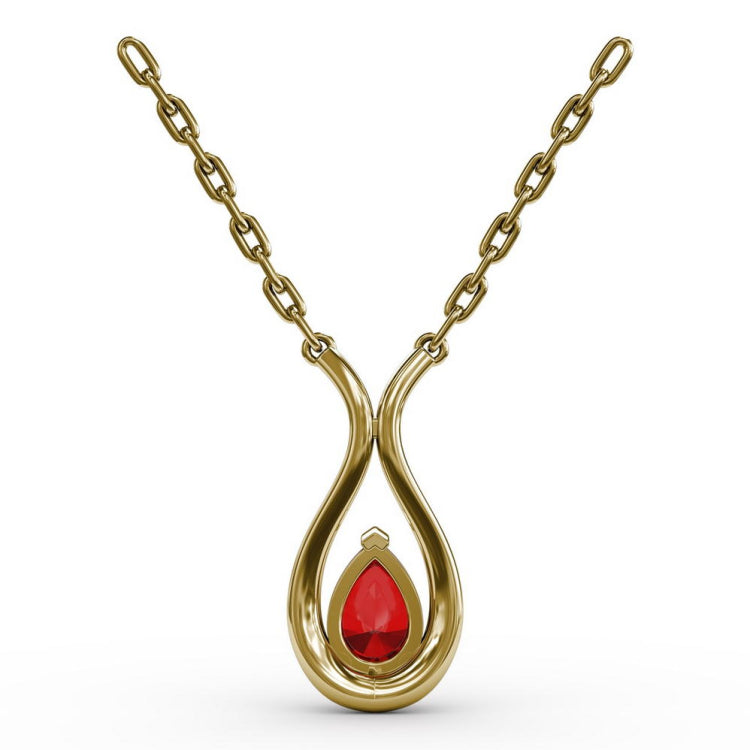 Feel The Love Ruby and Diamond Pendant