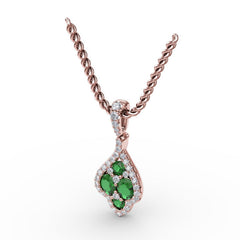 Precious Emerald and Diamond Pendant 