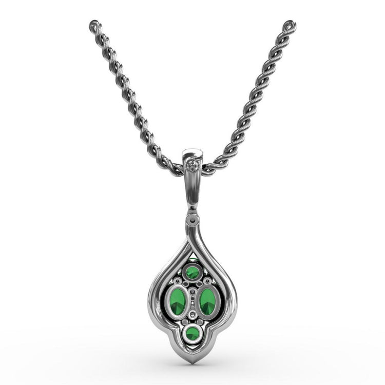 Precious Emerald and Diamond Pendant 