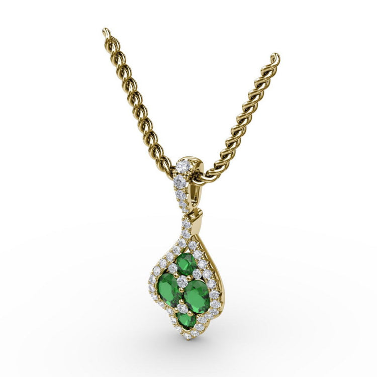 Precious Emerald and Diamond Pendant 
