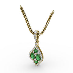 Precious Emerald and Diamond Pendant 