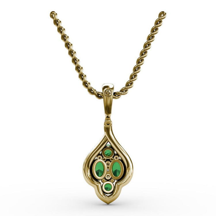 Precious Emerald and Diamond Pendant 