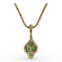 Precious Emerald and Diamond Pendant 