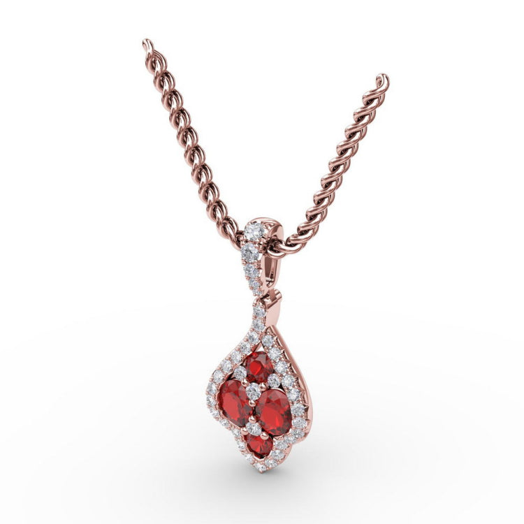 Precious Ruby and Diamond Pendant 