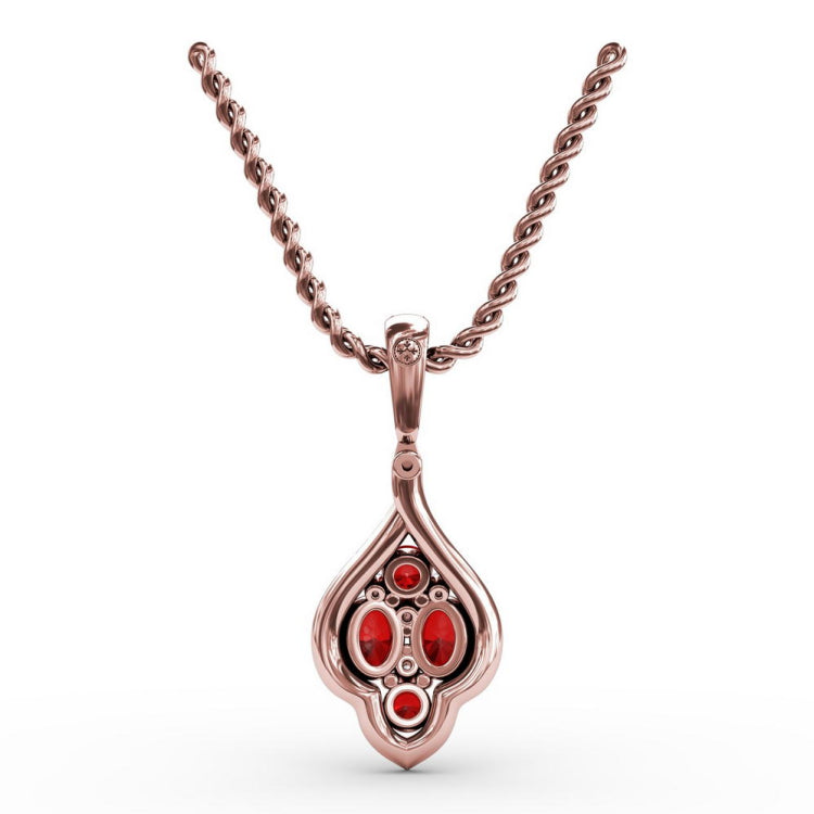 Precious Ruby and Diamond Pendant 