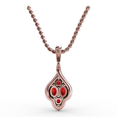 Precious Ruby and Diamond Pendant 