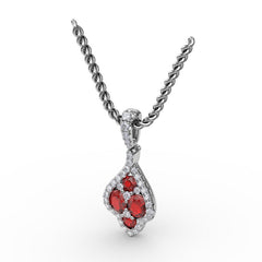 Precious Ruby and Diamond Pendant 