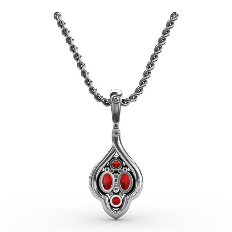 Precious Ruby and Diamond Pendant 