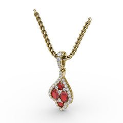 Precious Ruby and Diamond Pendant 