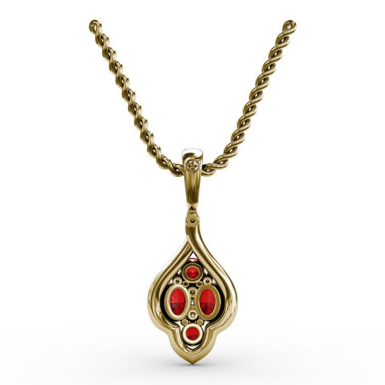 Precious Ruby and Diamond Pendant 