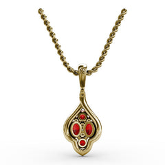 Precious Ruby and Diamond Pendant 