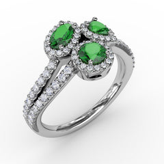 Feel The Elegance Emerald and Diamond Ring 