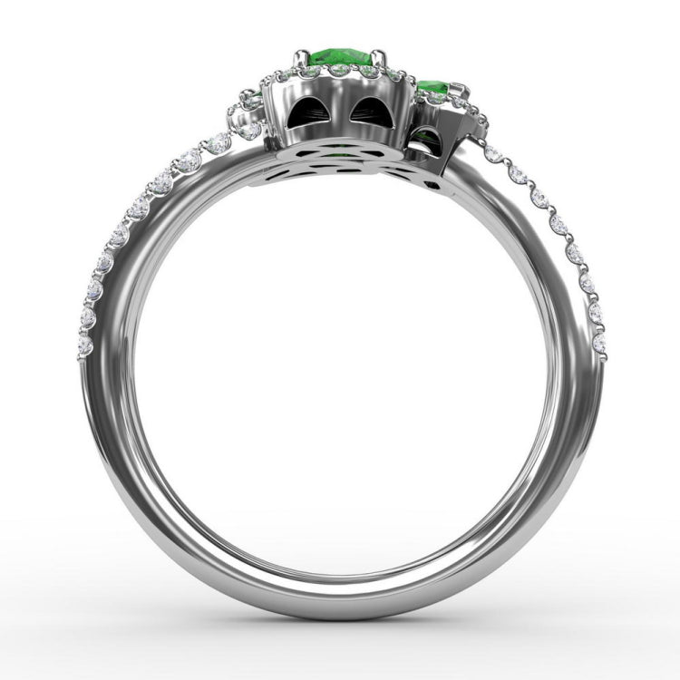 Feel The Elegance Emerald and Diamond Ring 