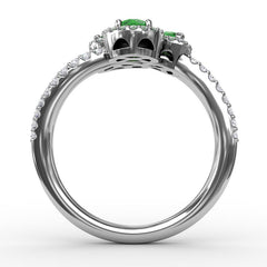 Feel The Elegance Emerald and Diamond Ring 