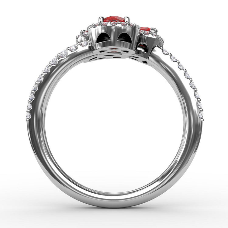 Feel The Elegance Ruby and Diamond Ring 