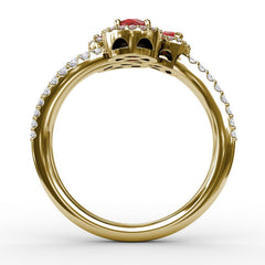 Feel The Elegance Ruby and Diamond Ring 