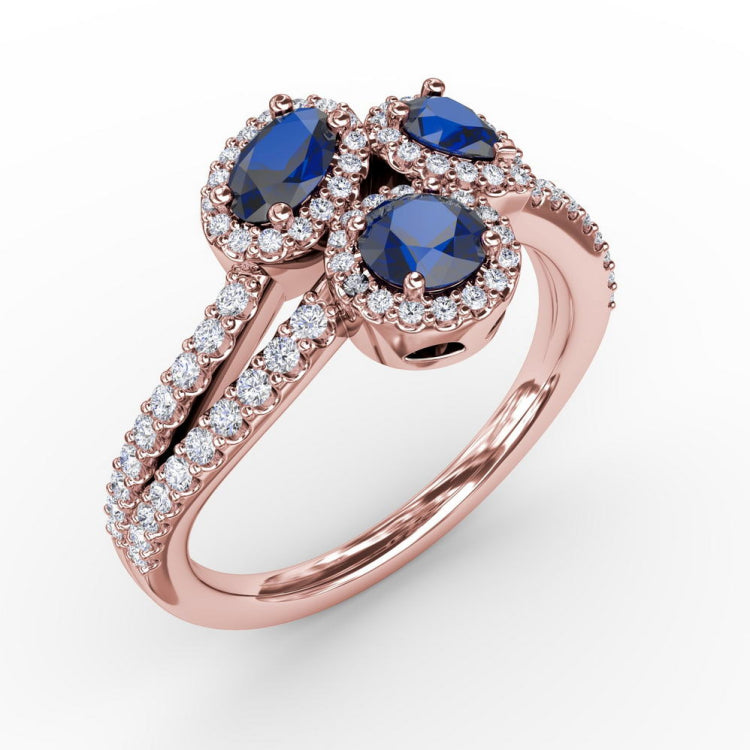 Feel The Elegance Sapphire and Diamond Ring 