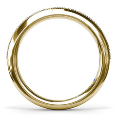 Knife-Edge Gold Wedding Band