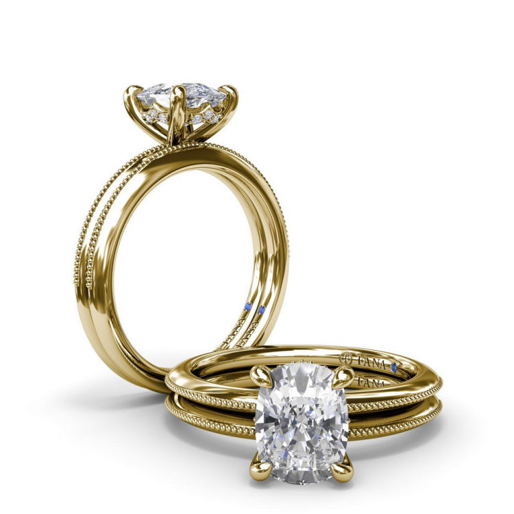 Knife-Edge Gold Wedding Band
