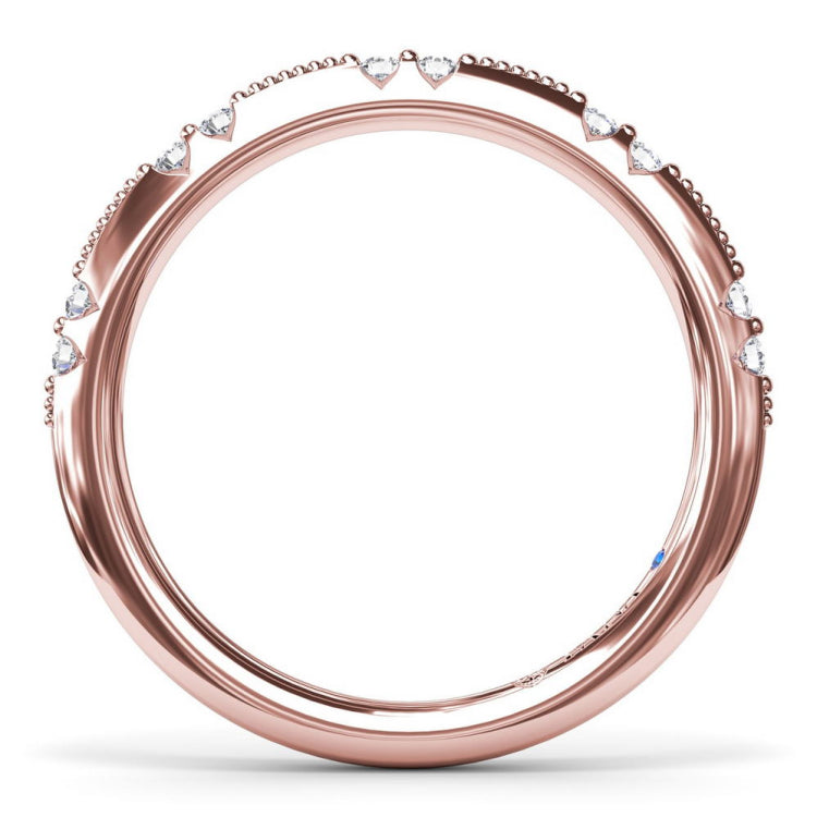 Raindrop Diamond Wedding Band
