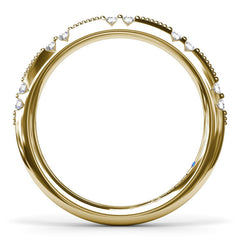 Raindrop Diamond Wedding Band