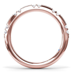 Raindrop Diamond Wedding Band