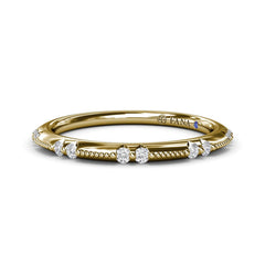 Raindrop Diamond Wedding Band
