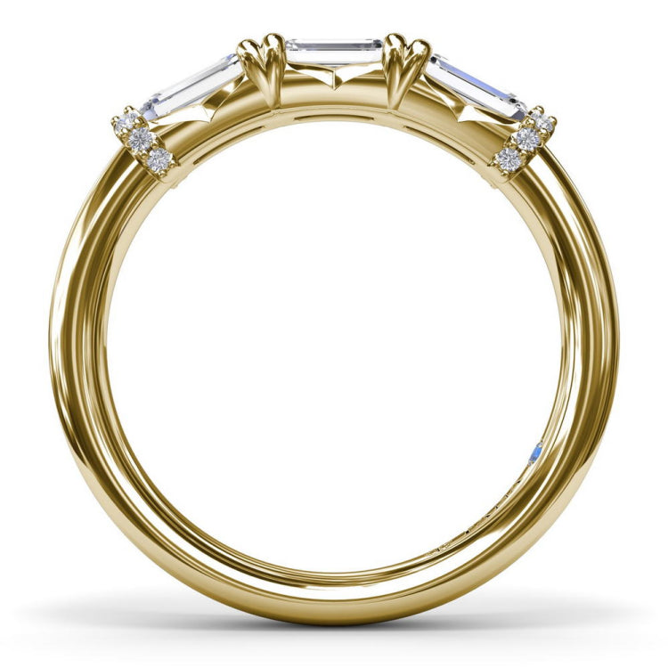 Chunky Baguette Diamond Wedding Band