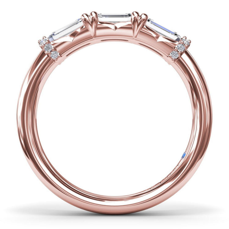 Chunky Baguette Diamond Wedding Band