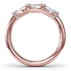 Chunky Baguette Diamond Wedding Band