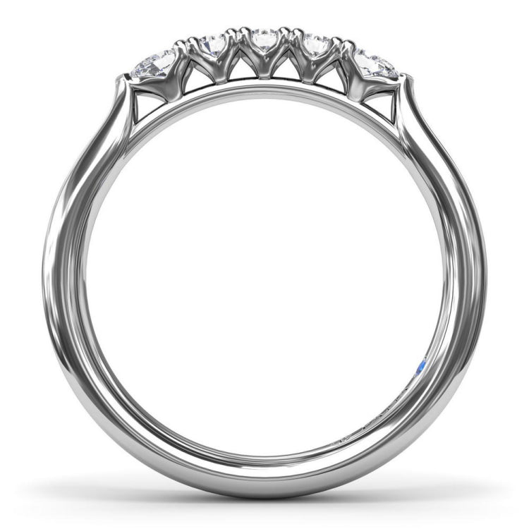 Pear and Round Diamond Wedding Band