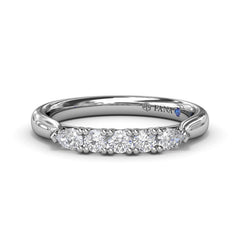 Pear and Round Diamond Wedding Band