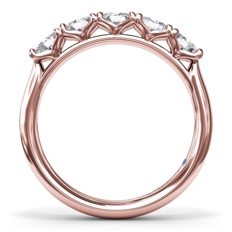 Oval Diamond Wedding Band