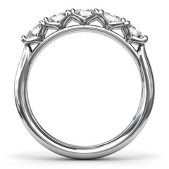 Oval Diamond Wedding Band
