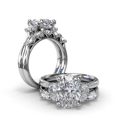Oval Diamond Wedding Band