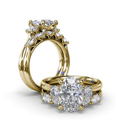 Oval Diamond Wedding Band