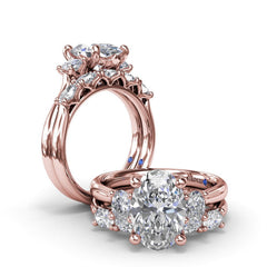 Oval Diamond Wedding Band