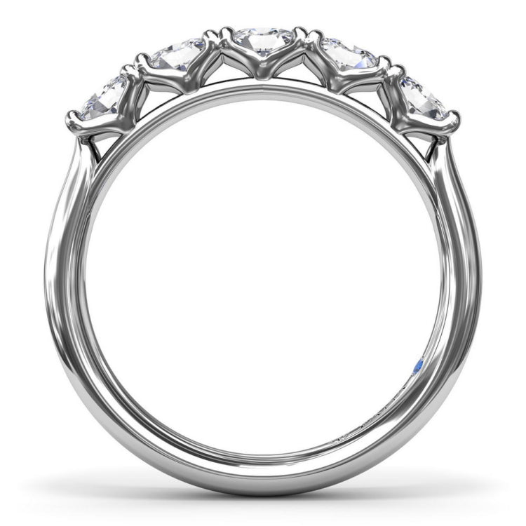Oval Diamond Wedding Band