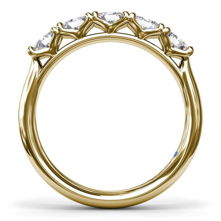 Oval Diamond Wedding Band