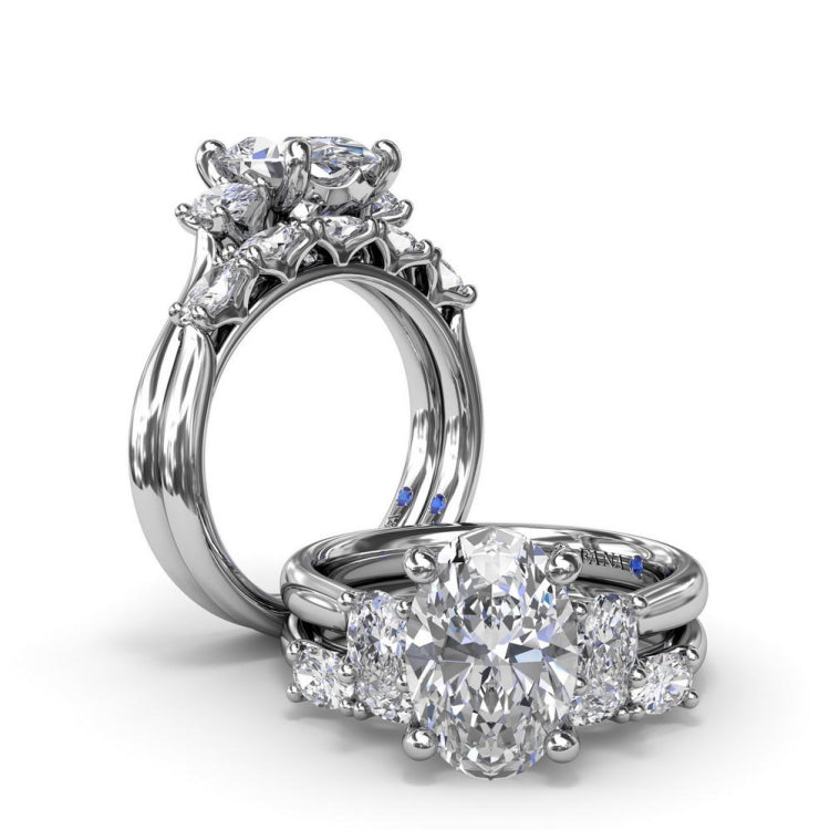 Oval Diamond Wedding Band