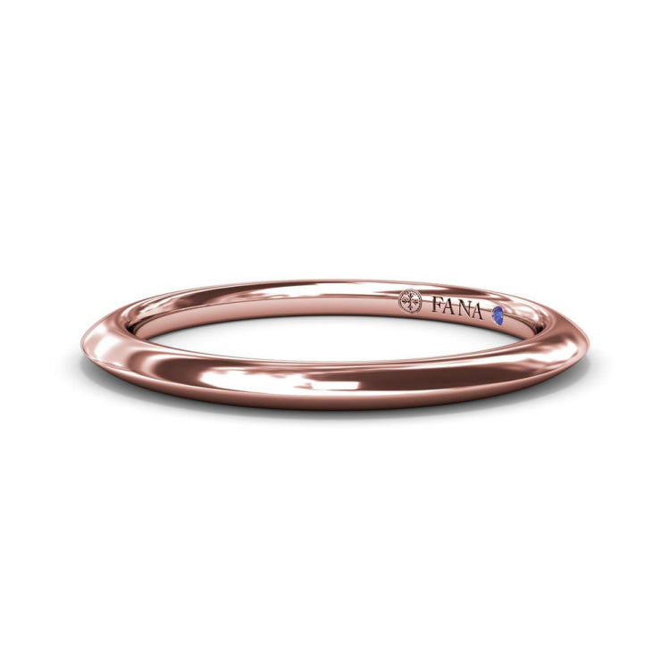 Knife-Edge Gold Wedding Band
