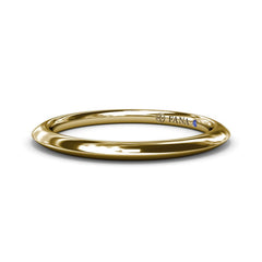 Knife-Edge Gold Wedding Band