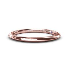 Knife-Edge Gold Wedding Band