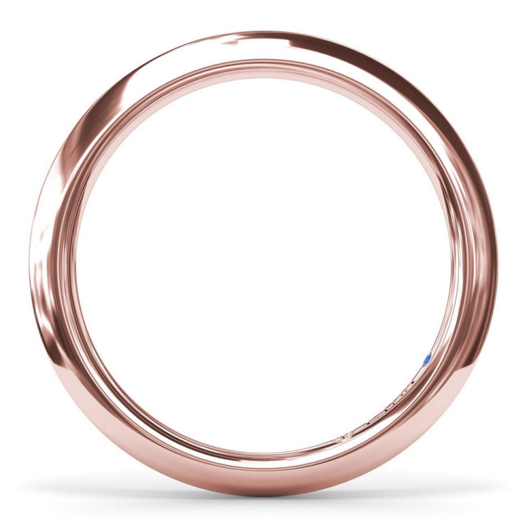 Knife-Edge Gold Wedding Band